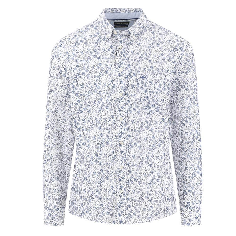 Fynch-Hatton Blue Floral Print Shirt